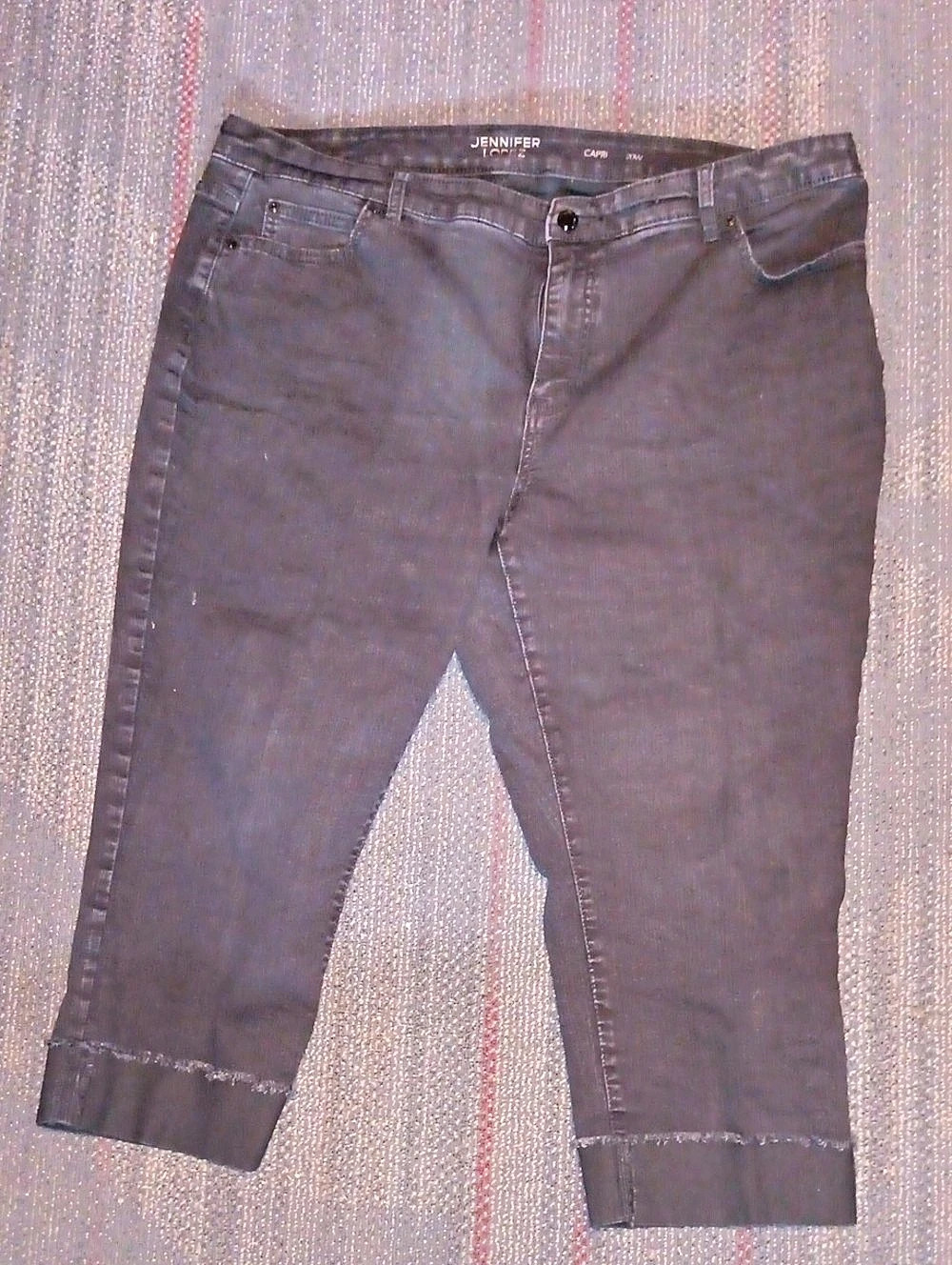 Jennifer Lopez Capri Pants plus Size in Black Waist 20W